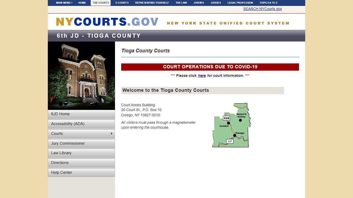 Tioga County Courts Home Page - 6JD | NYCOURTS.GOV