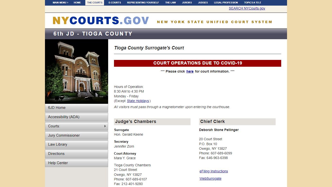 Tioga County Surrogate's Court - 6JD | NYCOURTS.GOV